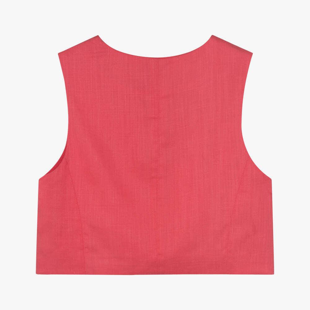 Mayoral-Pink Waistcoat | Childrensalon Outlet
