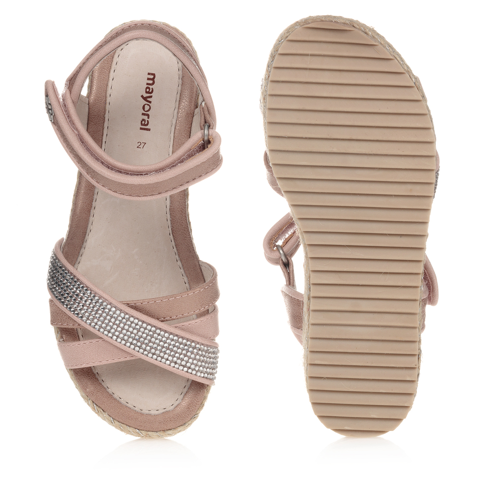 Mayoral-Розовые сандалии на танкетке | Childrensalon Outlet