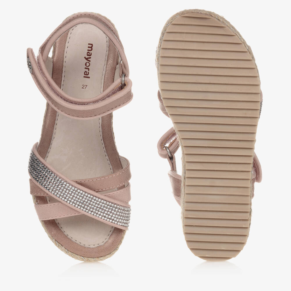 Mayoral-Pink Wedge Sandals | Childrensalon Outlet