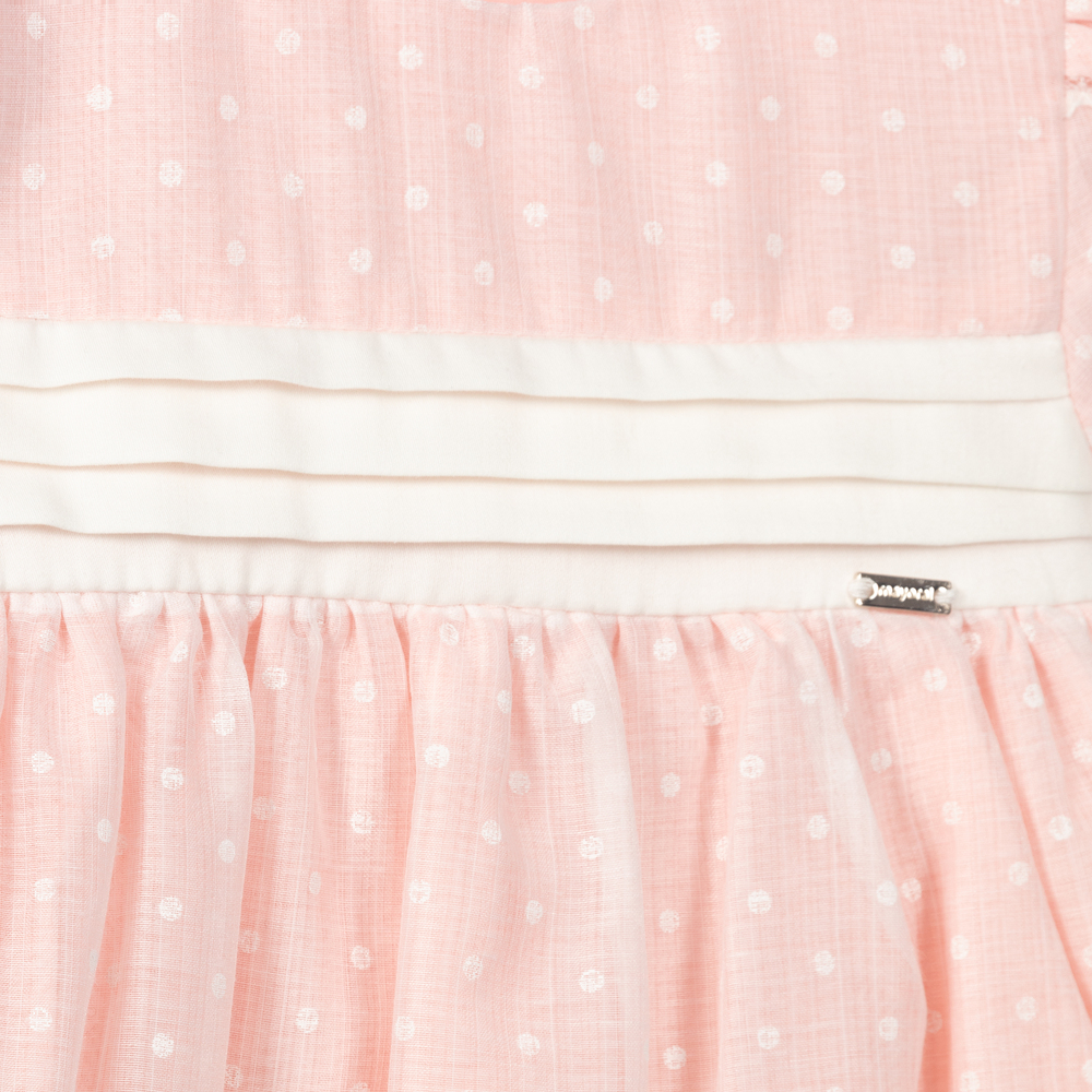 Mayoral Newborn-Pink & White Baby Dress Set | Childrensalon Outlet