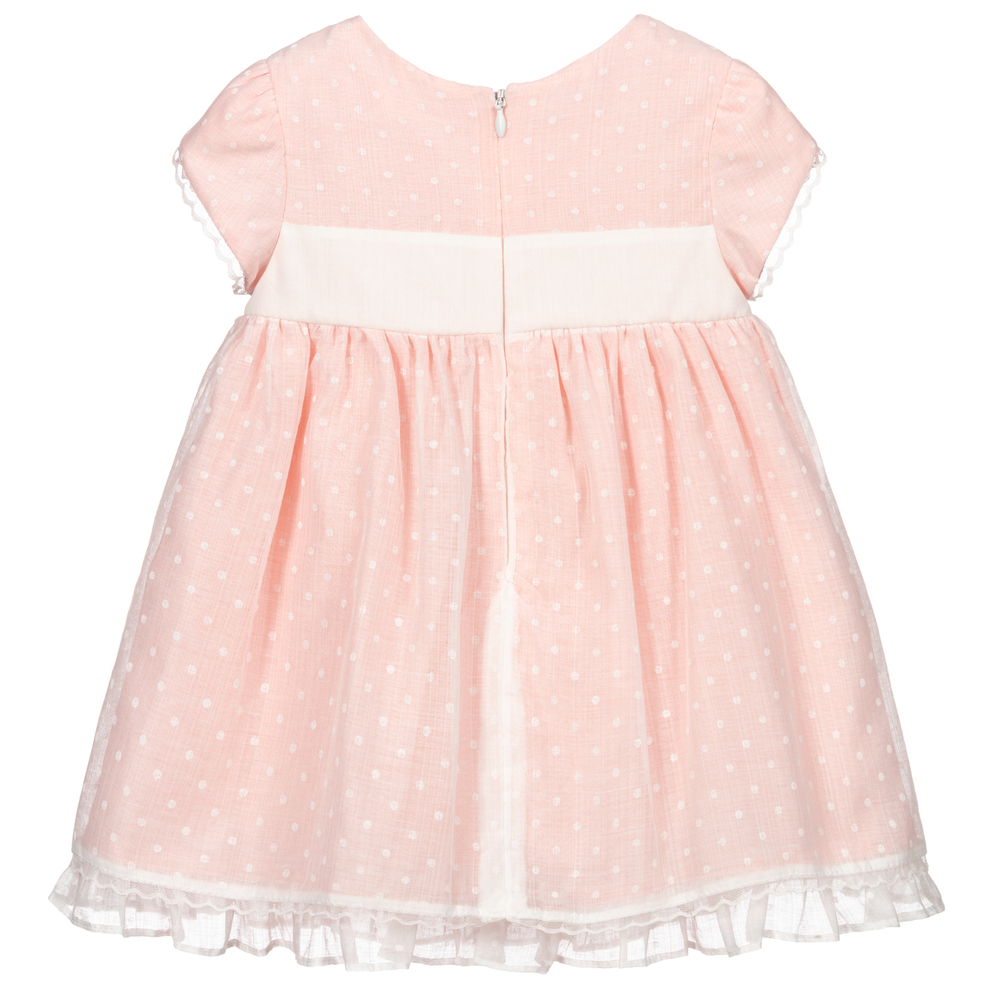 Mayoral Newborn-Pink & White Baby Dress Set | Childrensalon Outlet