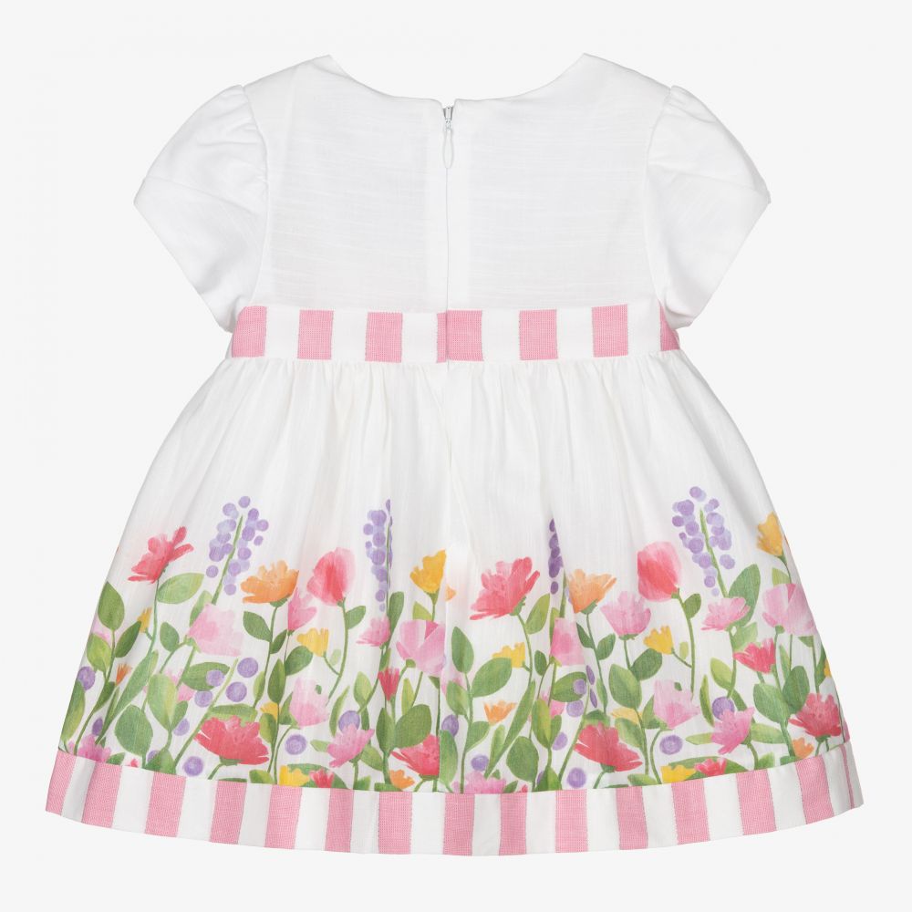 Mayoral Newborn Pink & White Baby Dress Set Childrensalon Outlet