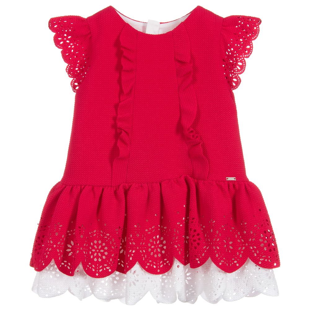 Mayoral - Pink & White Jersey Dress | Childrensalon