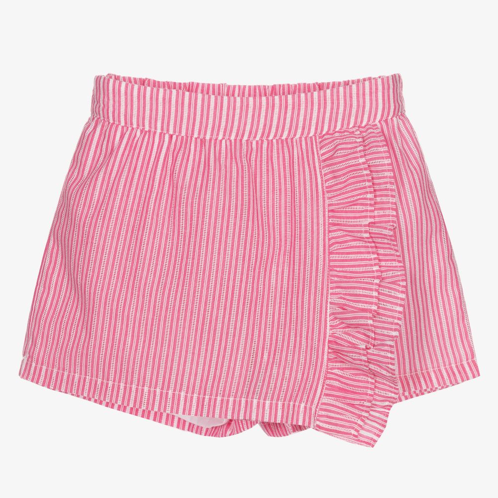 Mayoral - Pink & White Stripe Skort | Childrensalon