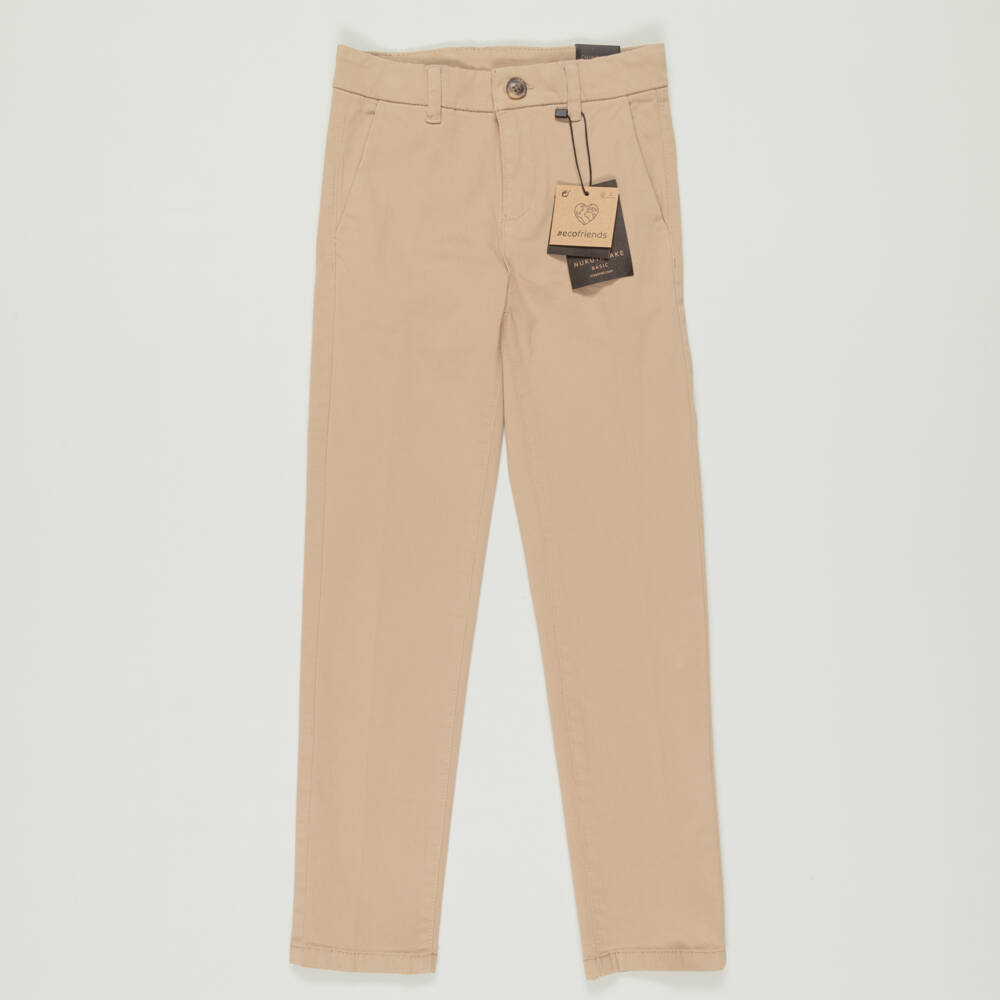 Mayoral-Preloved Boys Beige Cotton Chino Trousers (8 years) | Childrensalon Outlet