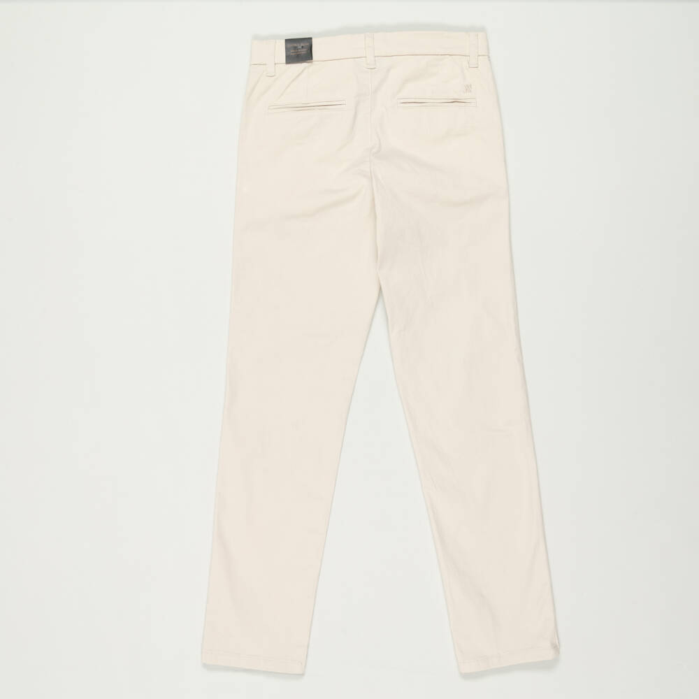 Mayoral Нукутаваке-Preloved Boys Beige Cotton Slim Fit Chinos (12 Years) | Childrensalon Outlet
