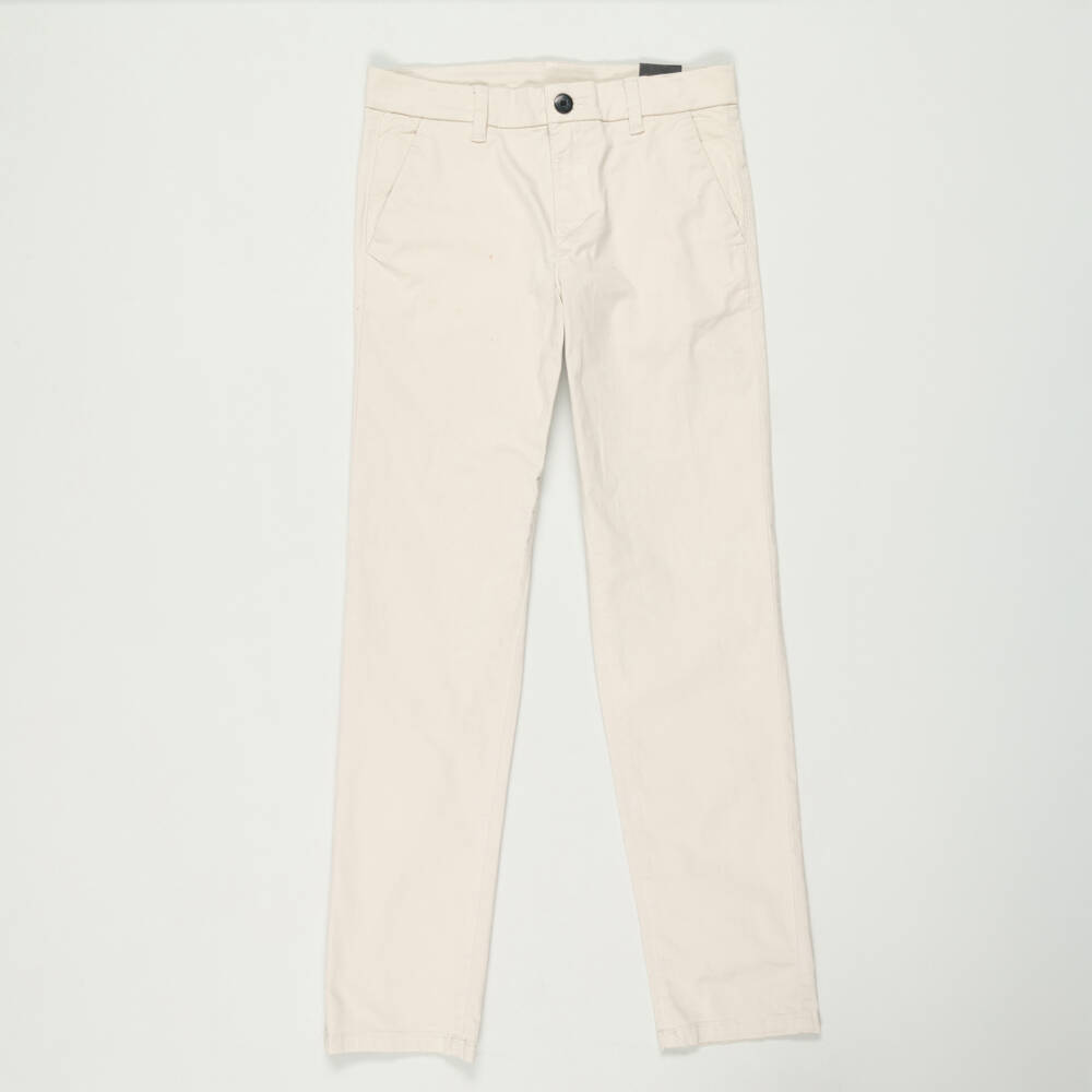 Mayoral Нукутаваке-Preloved Boys Beige Cotton Slim Fit Chinos (12 Years) | Childrensalon Outlet