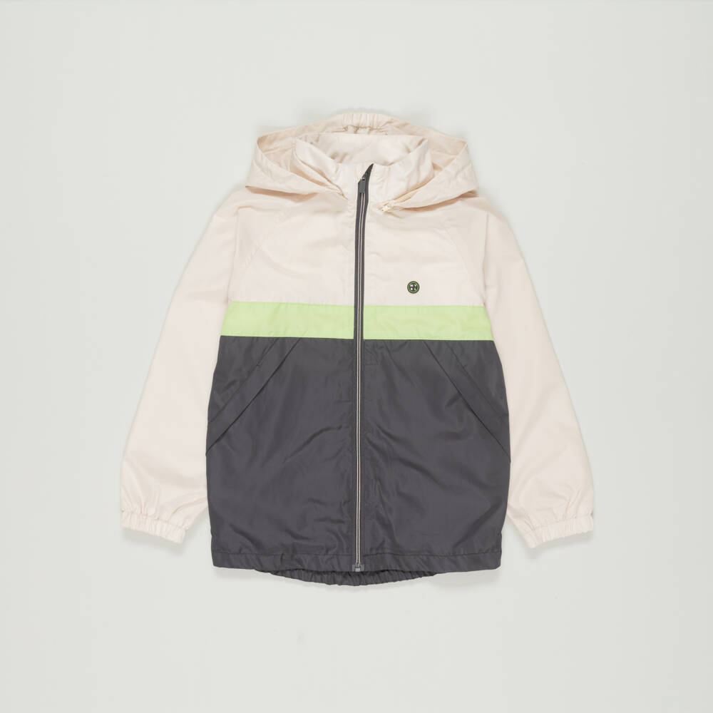 Mayoral-Preloved Boys Beige & Grey Windbreaker Jacket (9 years) | Childrensalon Outlet