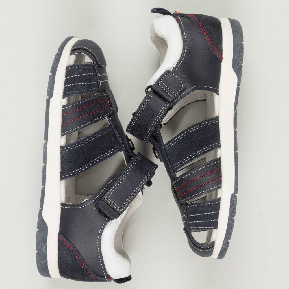 Mayoral-Preloved Boys Blue Velcro Sandals (EU28 / UK10) | Childrensalon Outlet