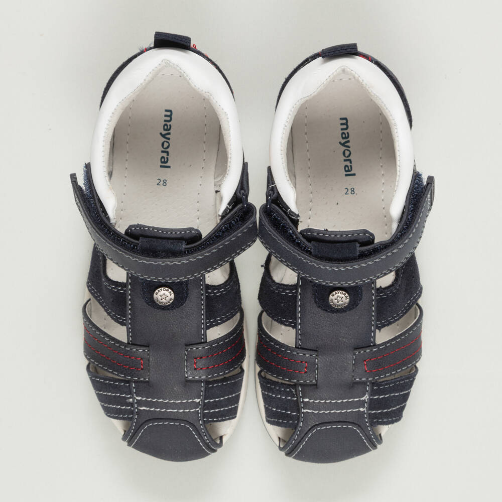 Mayoral-Preloved Boys Blue Velcro Sandals (EU28 / UK10) | Childrensalon Outlet
