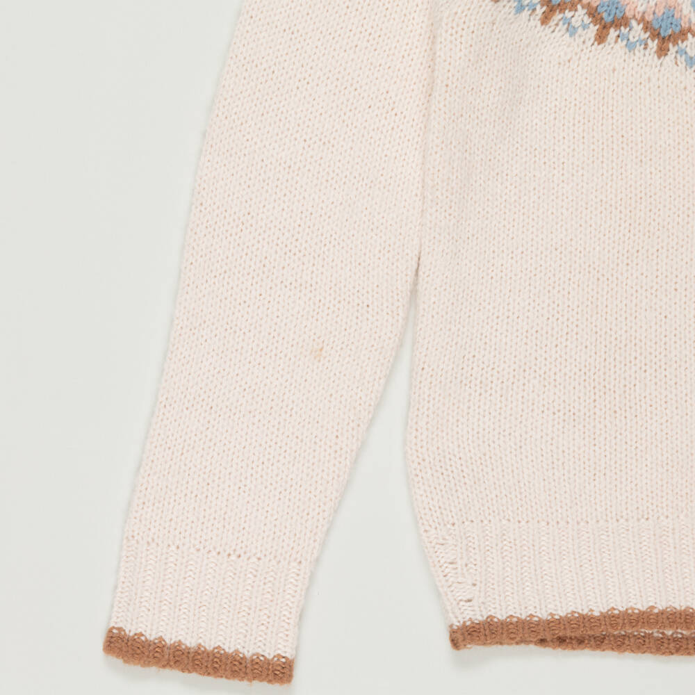 Mayoral-Preloved Girls Beige Fair Isle Sweater (14 years) | Childrensalon Outlet