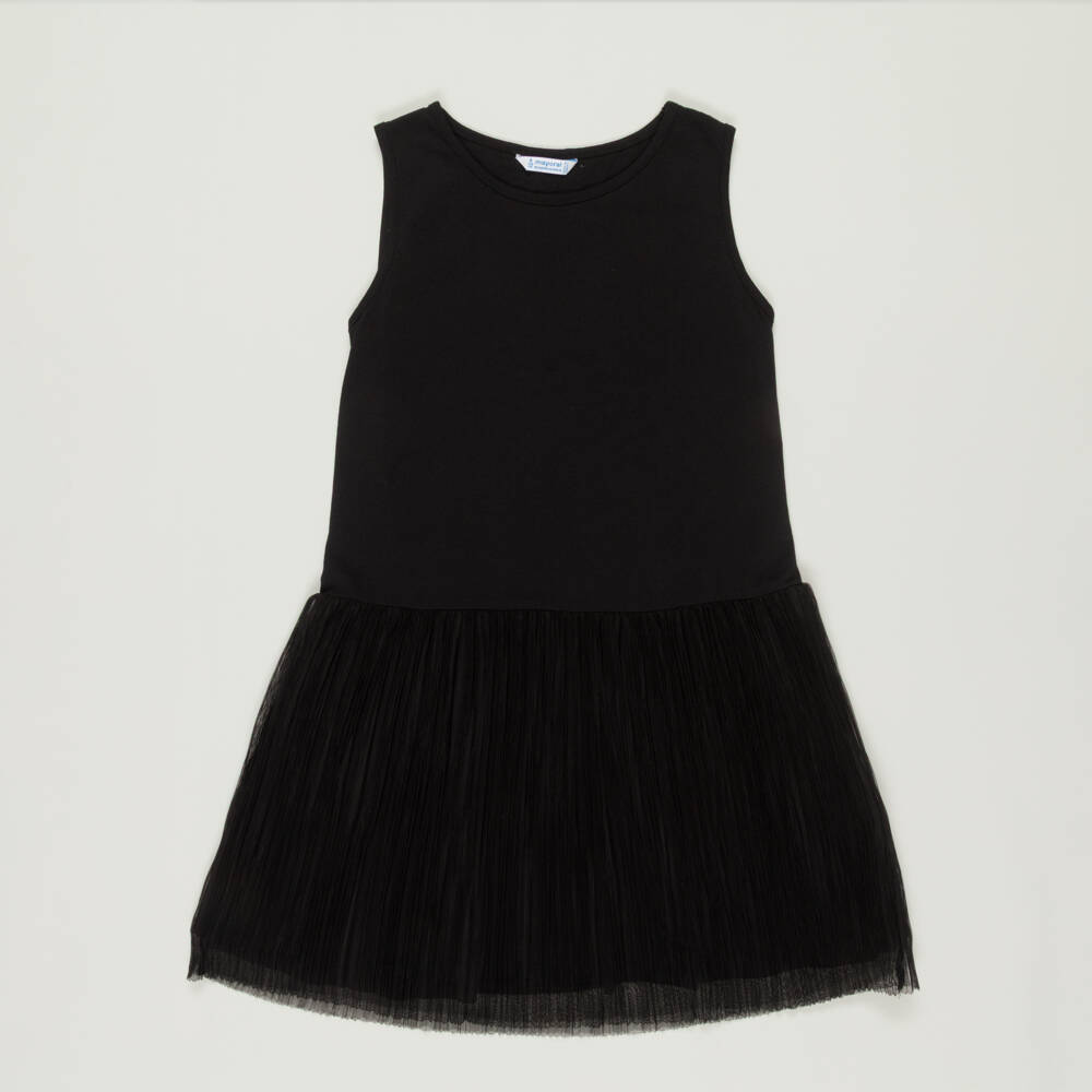 Mayoral-Preloved Girls Blue & Black Dress Set (8 years) | Childrensalon Outlet