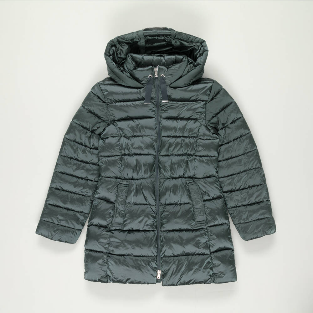 Mayoral-Preloved Girls Green Hooded Puffer Coat (16 years) | Childrensalon Outlet