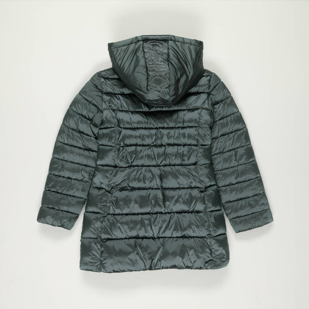 Mayoral-Preloved Girls Green Hooded Puffer Coat (16 years) | Childrensalon Outlet
