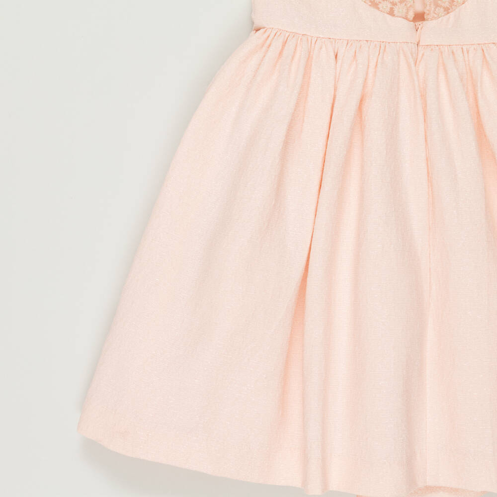 Mayoral-Preloved Girls Pink Shimmer Flower Dress (8 years) | Childrensalon Outlet