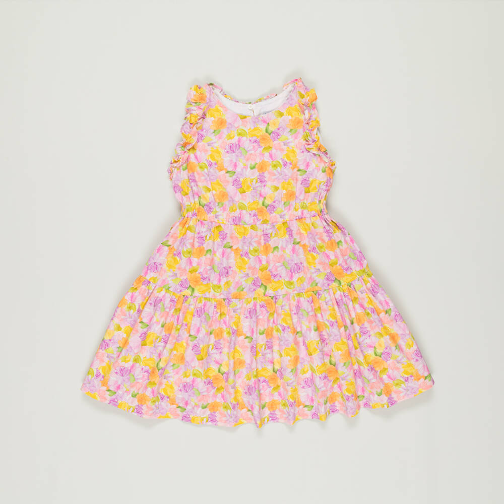 Mayoral-Preloved Girls Purple Floral Dress (9 years) | Childrensalon Outlet