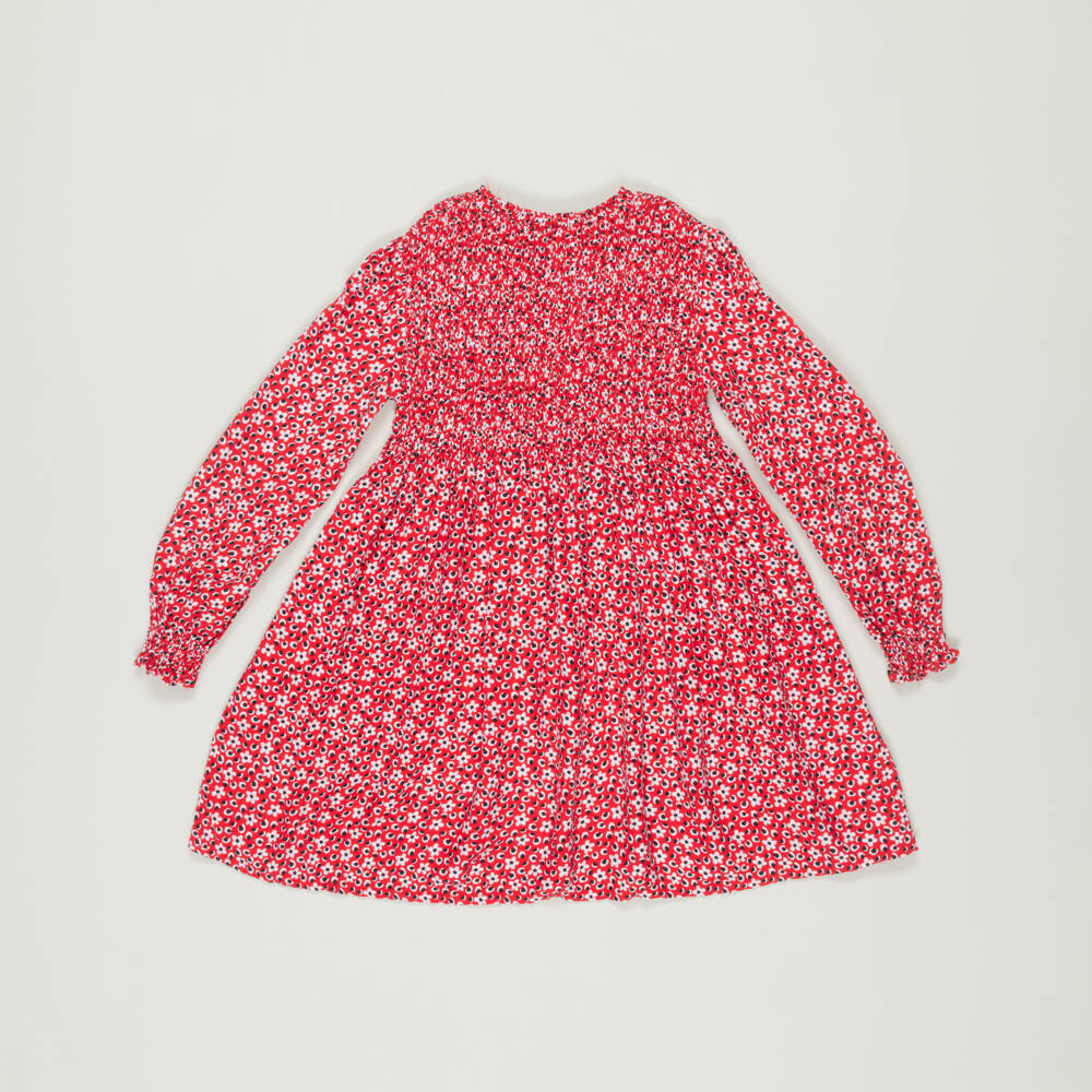 Mayoral-Preloved Girls Red Viscose Floral Dress (9 years) | Childrensalon Outlet