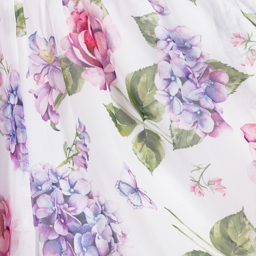 Mayoral-Purple & White Chiffon Shorts | Childrensalon Outlet