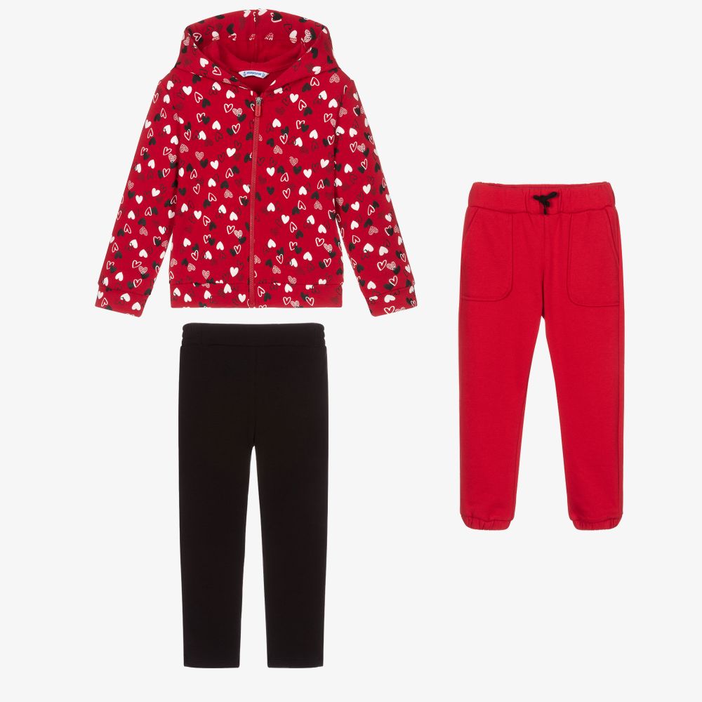 Mayoral - Красный спортивный костюм (3предмета) | Childrensalon