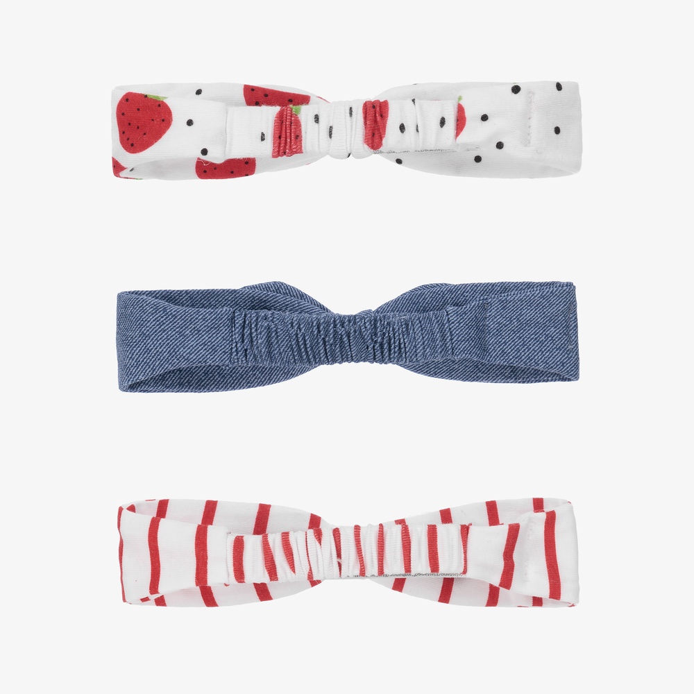 مايورال Newborn-طوق للرأس قطن جيرسي لون أحمر وأبيض للمولودات (عدد 3) | Childrensalon Outlet