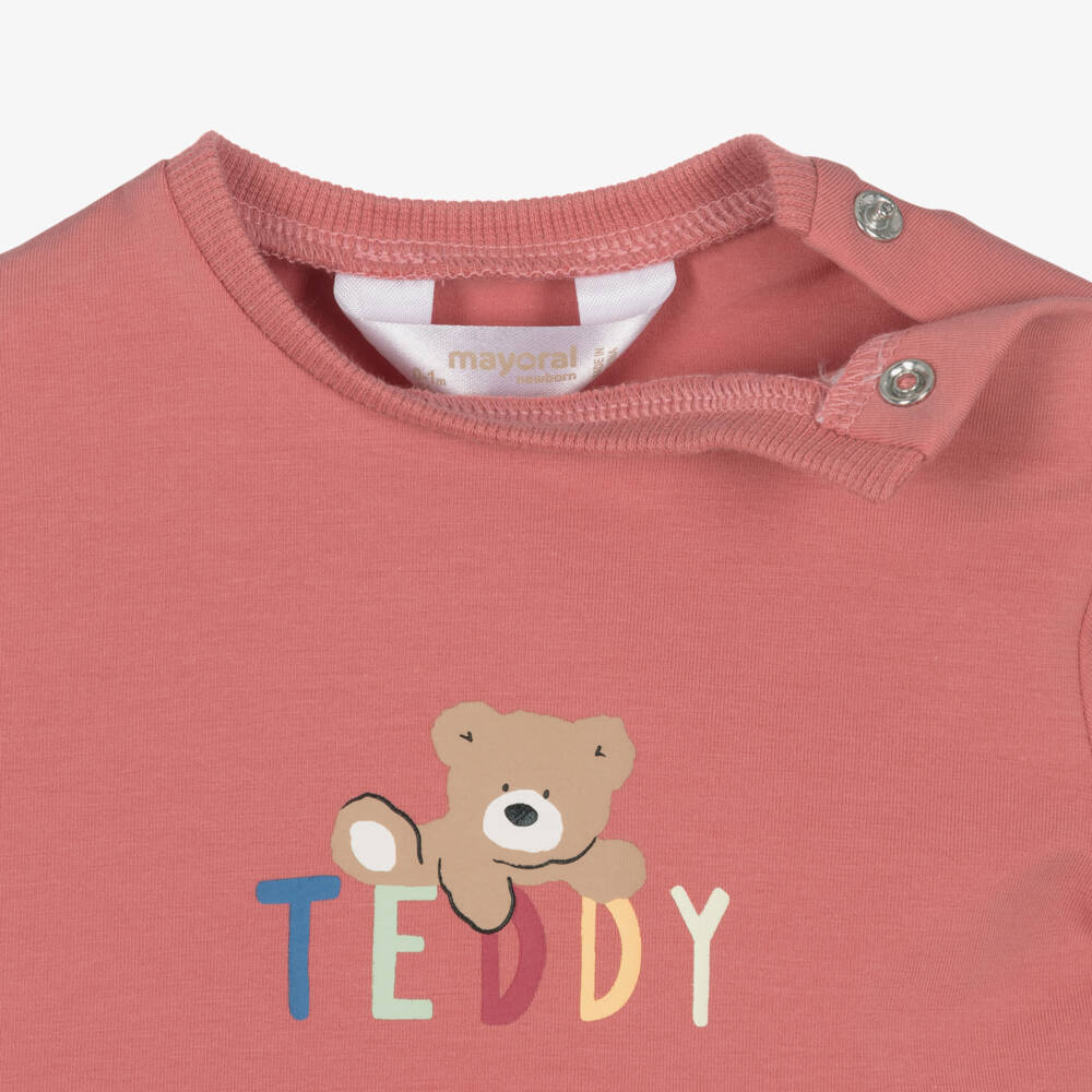 Mayoral Newborn-Red Bear Shorts Set | Childrensalon Outlet