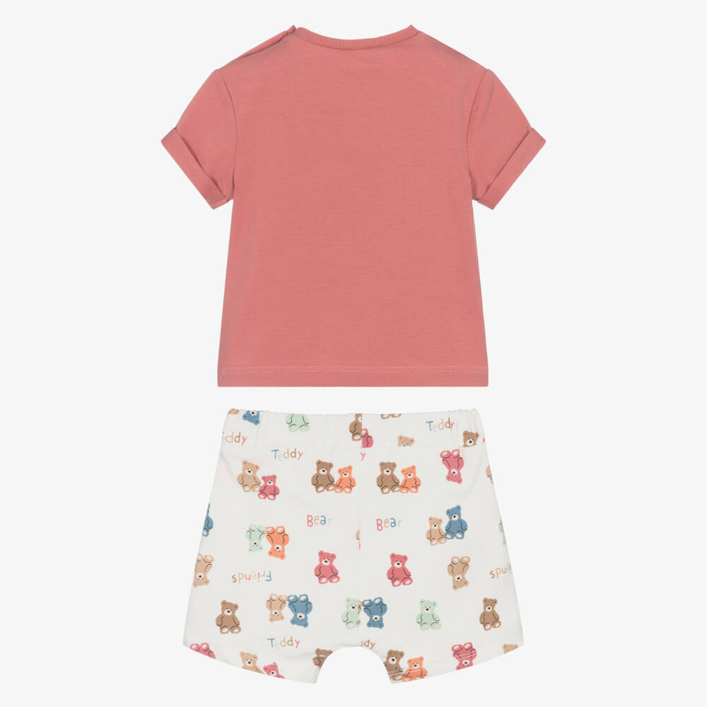 Mayoral Newborn-Red Bear Shorts Set | Childrensalon Outlet