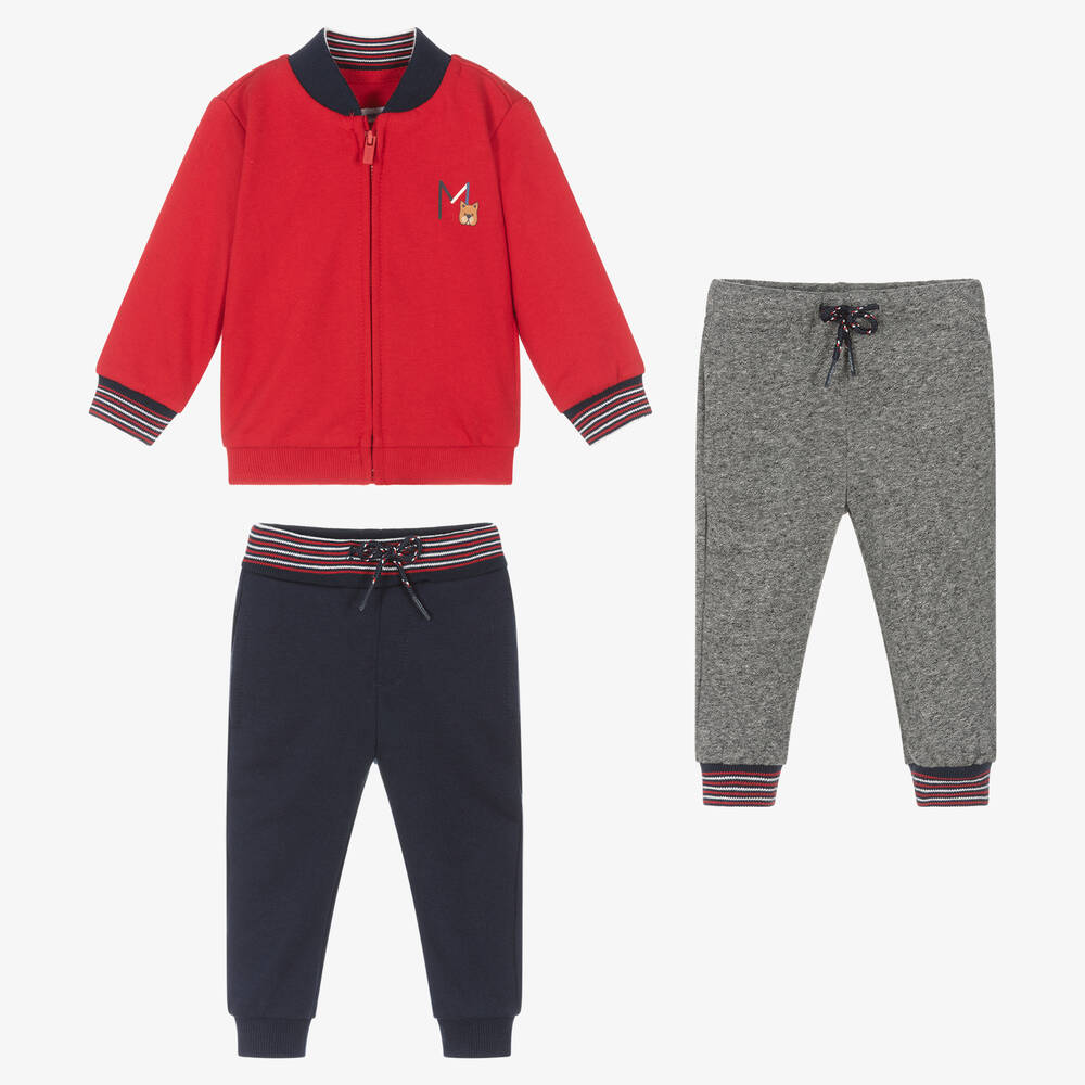 Mayoral - Red & Blue 3 Piece Tracksuit | Childrensalon