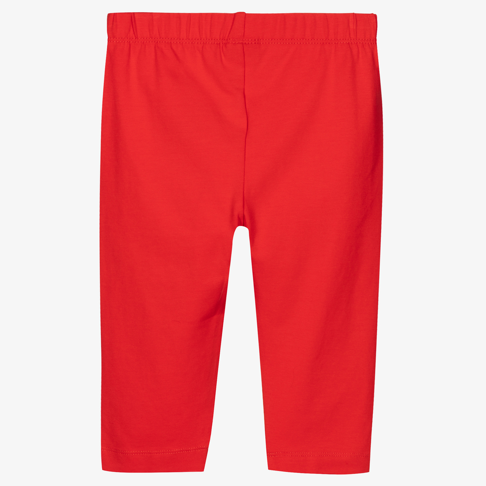 Mayoral-ليغنغز قطن مستدام جيرسي لون أحمر للبنات | Childrensalon Outlet