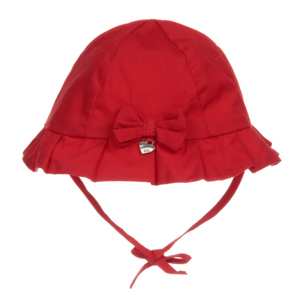 Mayoral Newborn - Red Cotton Baby Hat | Childrensalon