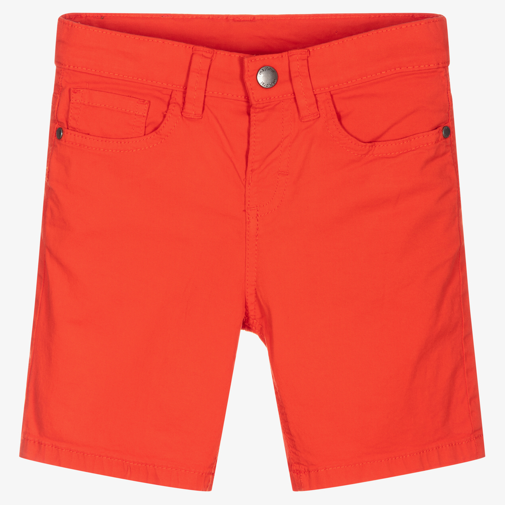 Mayoral - Red Cotton Bermuda Shorts | Childrensalon