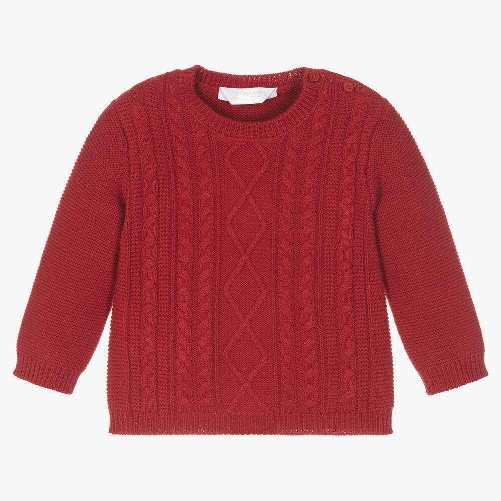 Red cotton sweater store