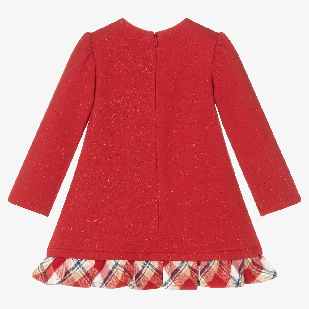 Mayoral Newborn-فستان قطن جيرسي لون أحمر للمولودات | Childrensalon Outlet