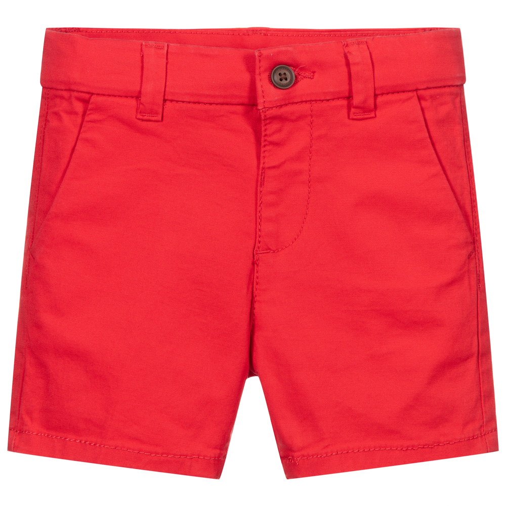 Mayoral - Bermuda rouge en coton | Childrensalon