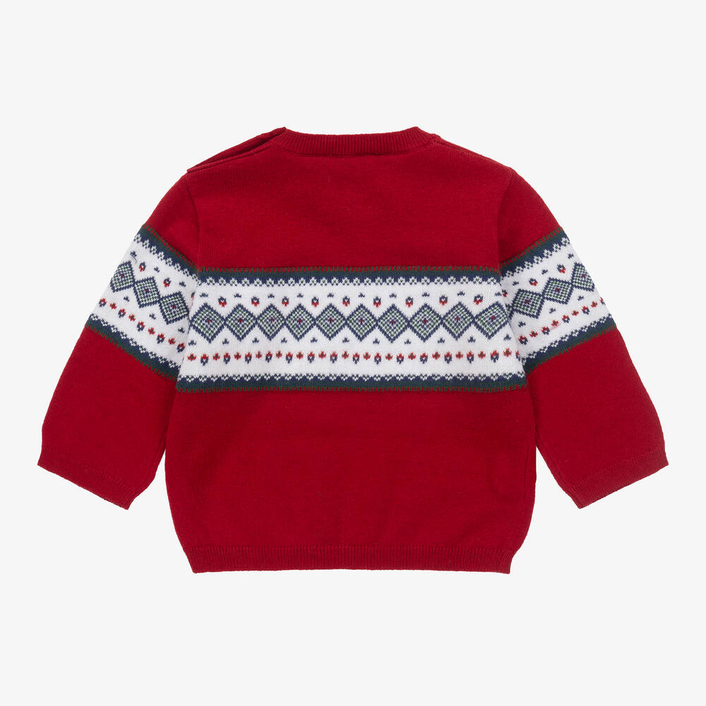 Mayoral-Красный свитер из хлопка и шерсти | Childrensalon Outlet
