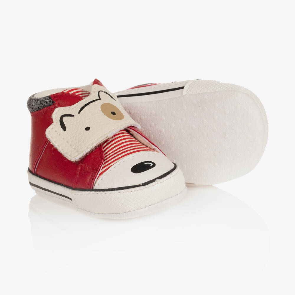 Mayoral Для новорожденных-Красные пинетки с собаками | Childrensalon Outlet