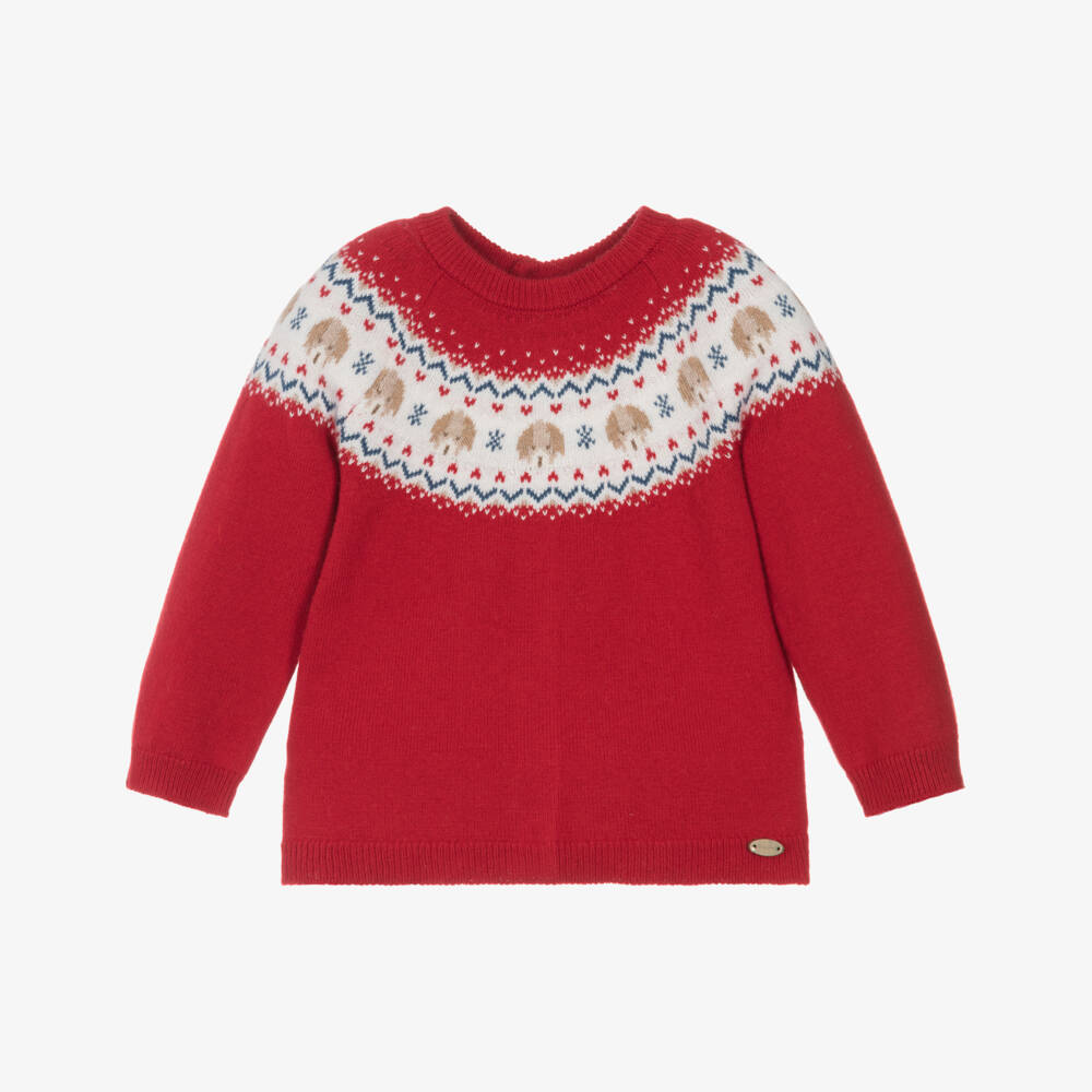 Mayoral Для новорожденных-Red Dog Sweater | Childrensalon Outlet