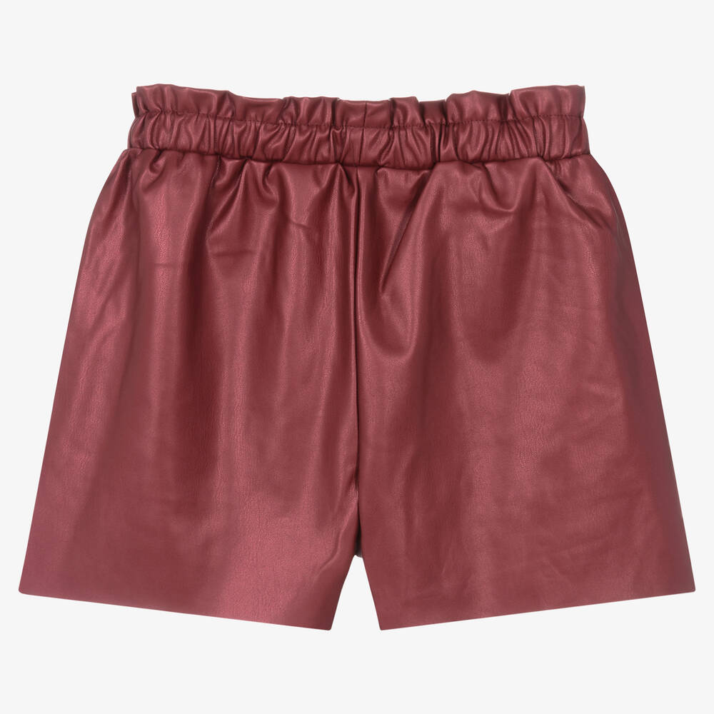Red patent leather shorts online