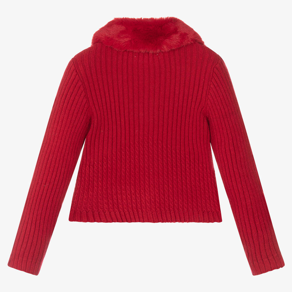 Red fur sweater cheap