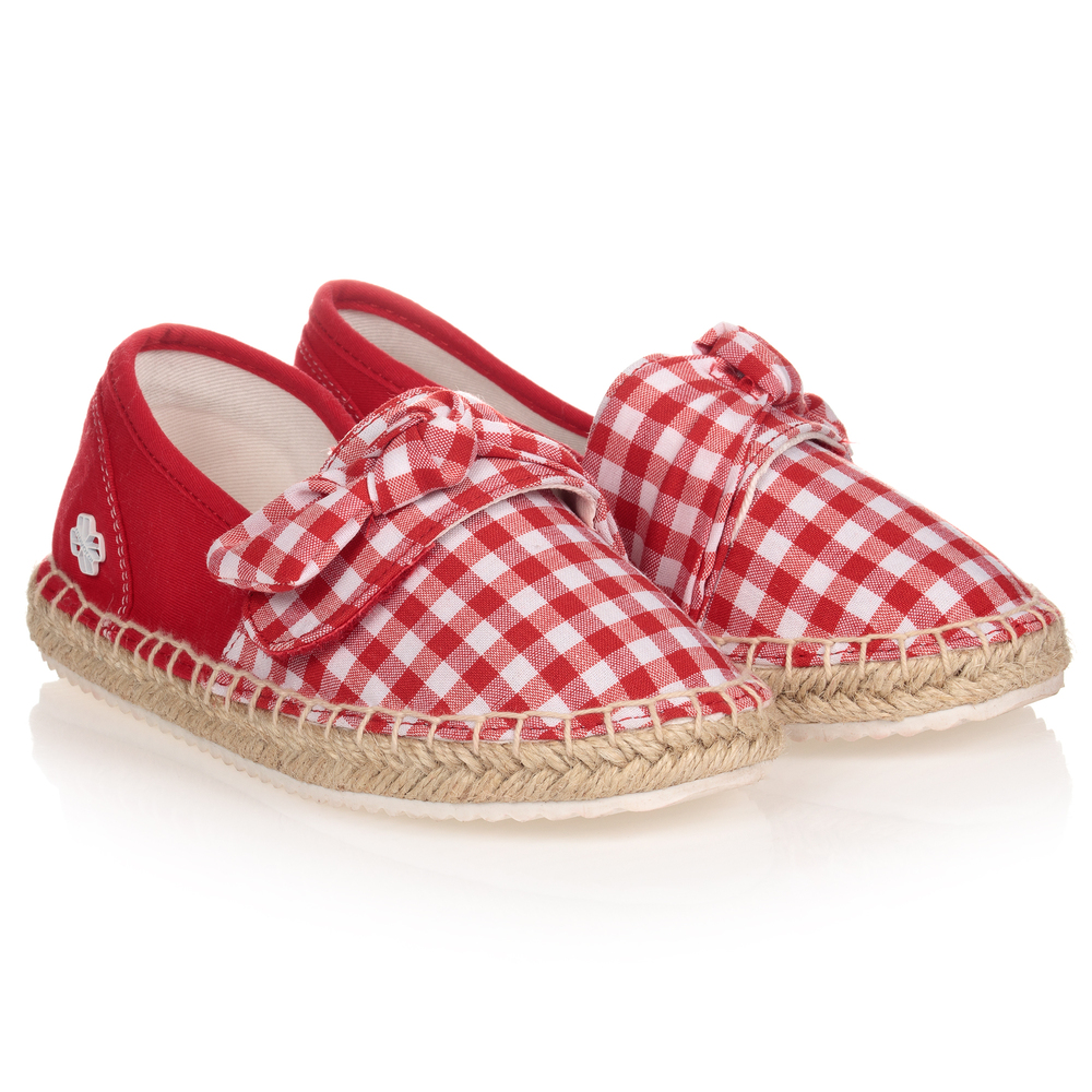 Mayoral - Espadrilles vichy rouges | Childrensalon