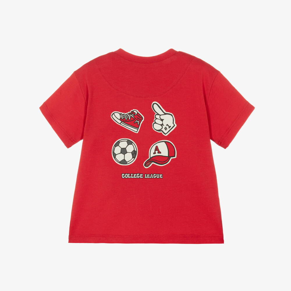 Mayoral-Red Goal Time T-shirt | Childrensalon Outlet