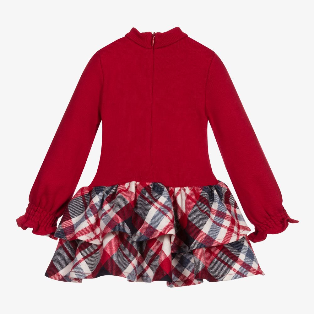 Mayoral-Red & Grey Check Dress | Childrensalon Outlet