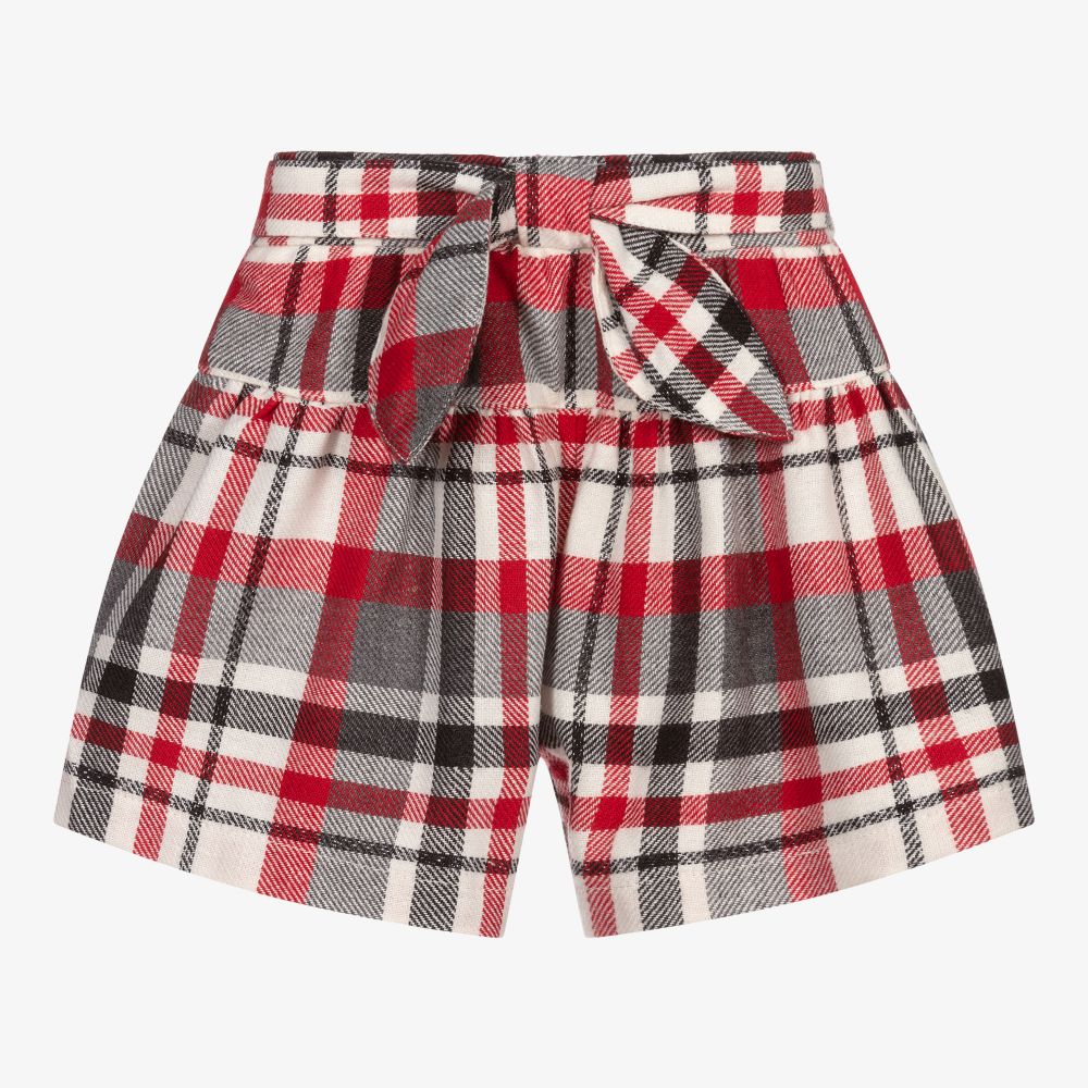 Mayoral - Karierte Shorts in Rot und Grau | Childrensalon