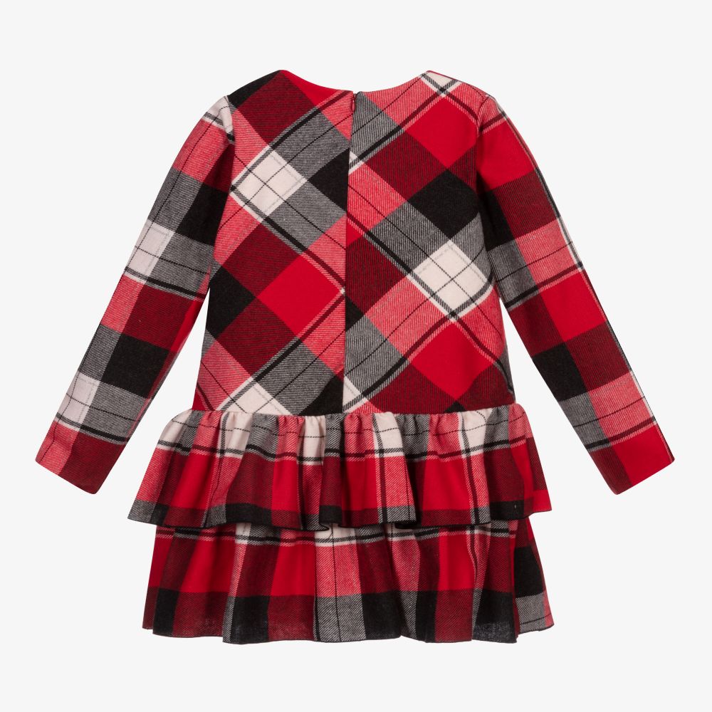 Mayoral Red Grey Tartan Dress Childrensalon Outlet