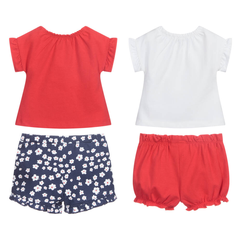 Mayoral Newborn-Red Ladybird Baby Shorts Set | Childrensalon Outlet
