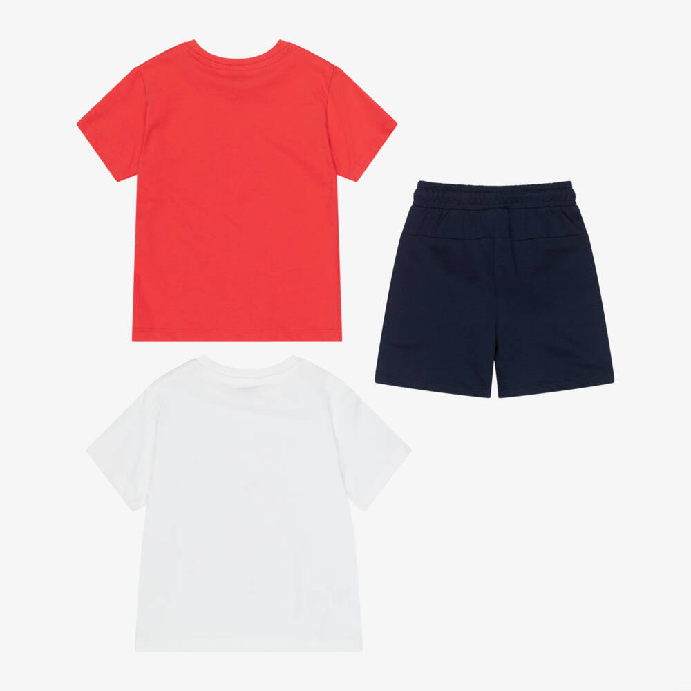 Mayoral-Red & Navy 3pc Shorts Set | Childrensalon Outlet