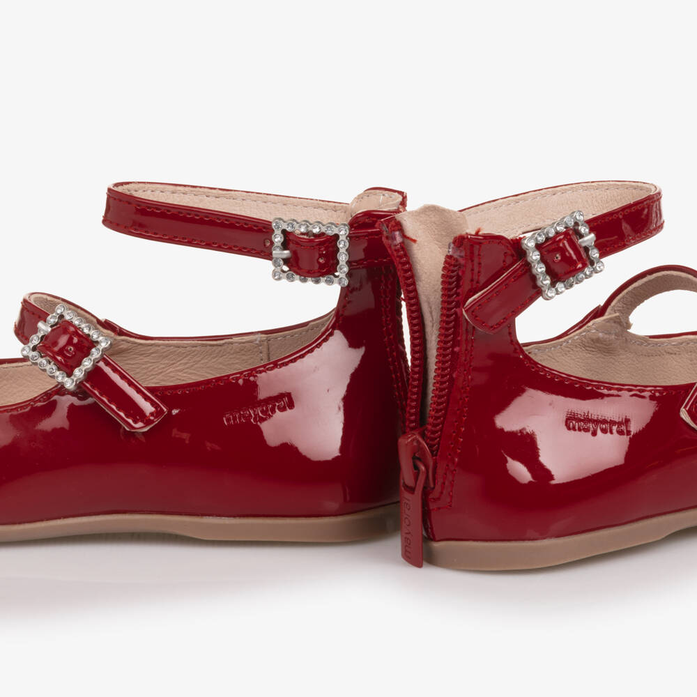 Mayoral-Red Patent Bar Shoes | Childrensalon Outlet
