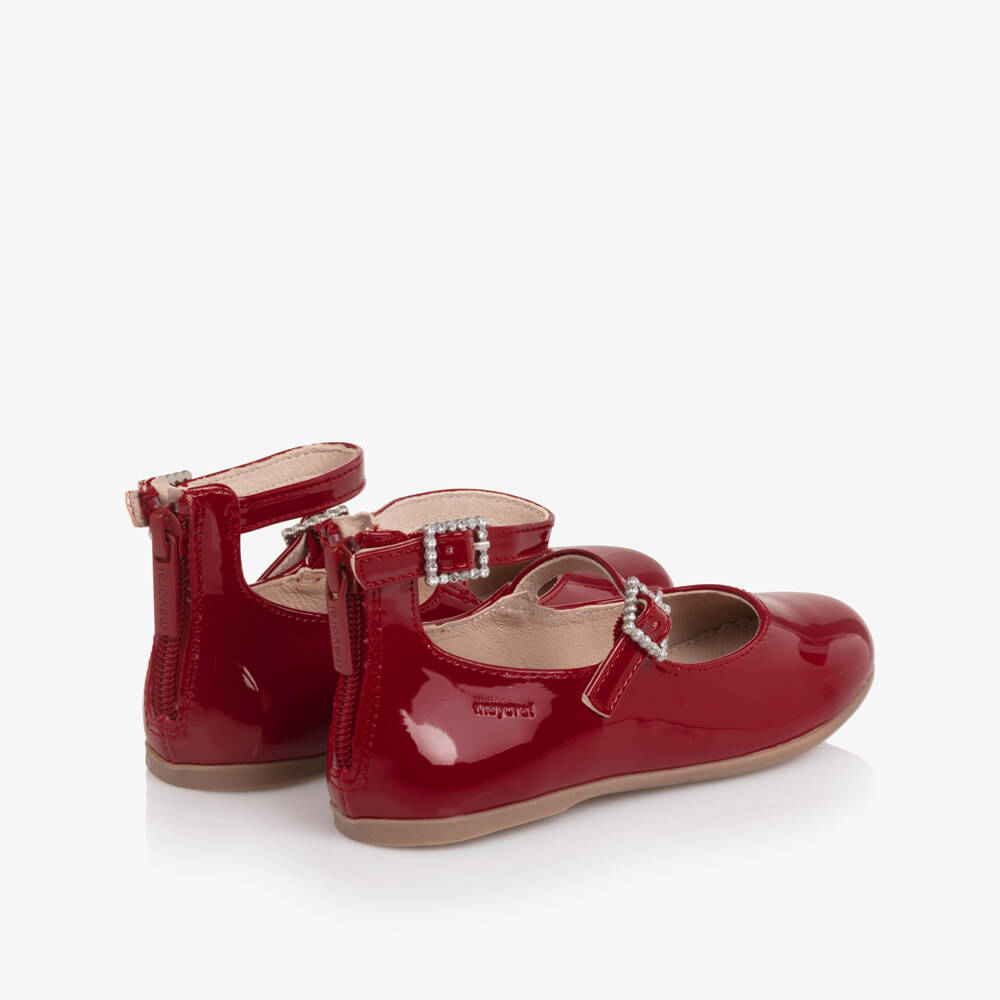 Mayoral-Red Patent Bar Shoes | Childrensalon Outlet