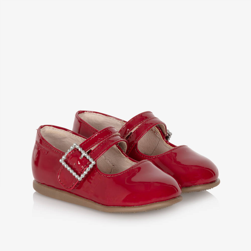 Mayoral-Red Patent Bar Shoes | Childrensalon Outlet