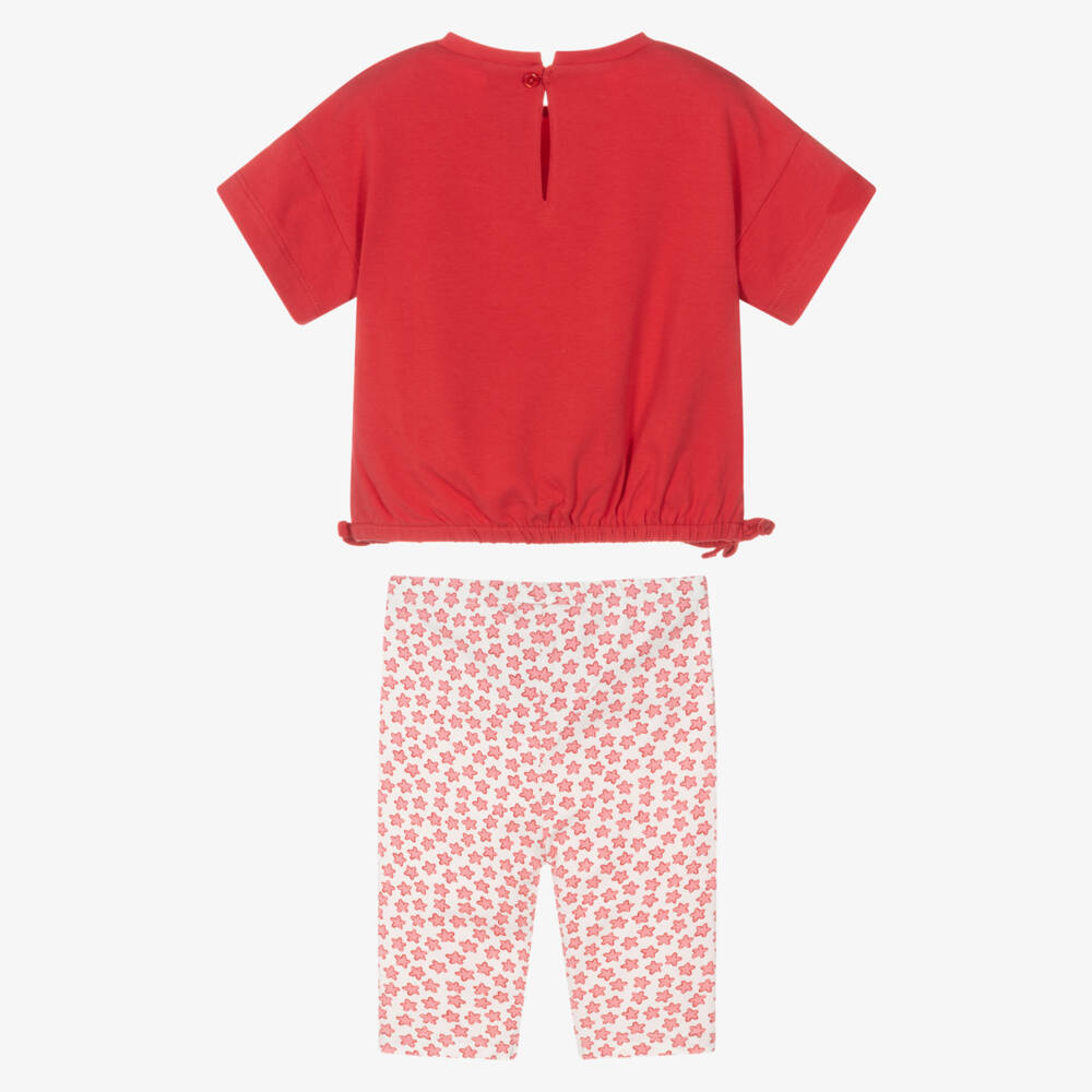 Mayoral-Red Seachells Leggings Set | Childrensalon Outlet