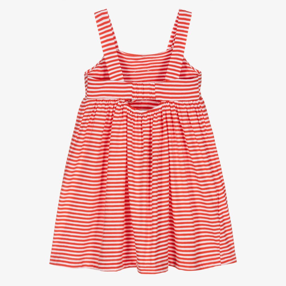 Mayoral-Красное хлопковое платье в полоску | Childrensalon Outlet